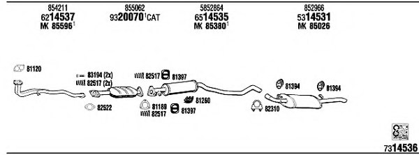 WALKER OP55069 Exhaust System